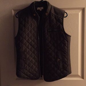 Olive green puffer vest